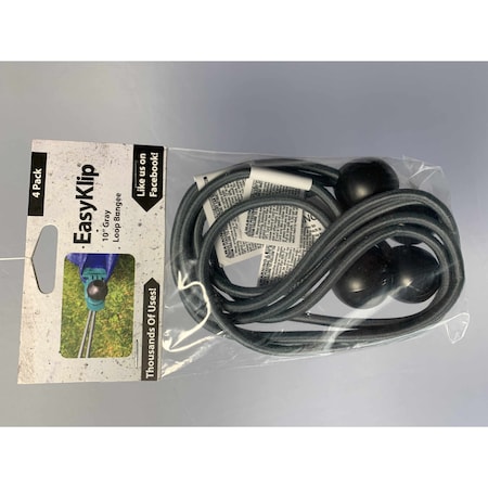 Easyklip 10" Gray Bungee Ball, PK4 BB410G